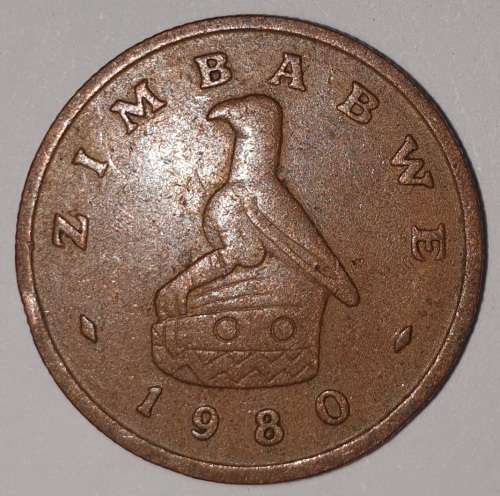 1980 - 1 CENT COIN - ZIMBABWE - (Bronze)